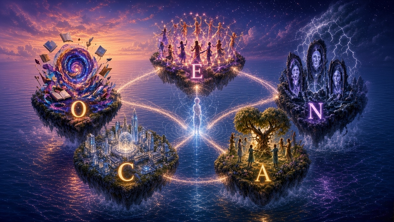 Mystical islands displaying inner human emotions distinctively.